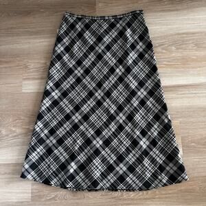 Charter Club | Wool Blend Plaid Midi Skirt size 16